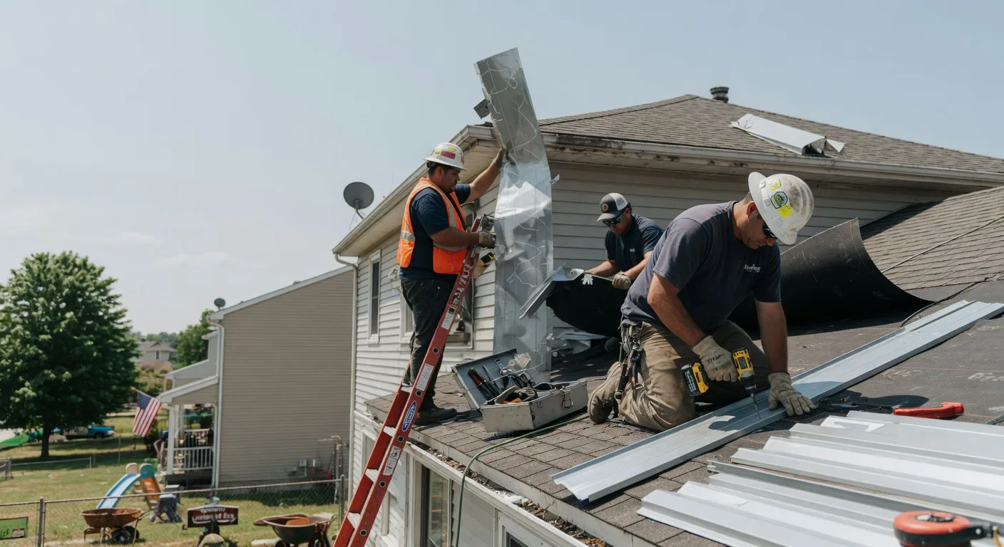 Storm Damage Metal Roof Repair in Garciasville, TX